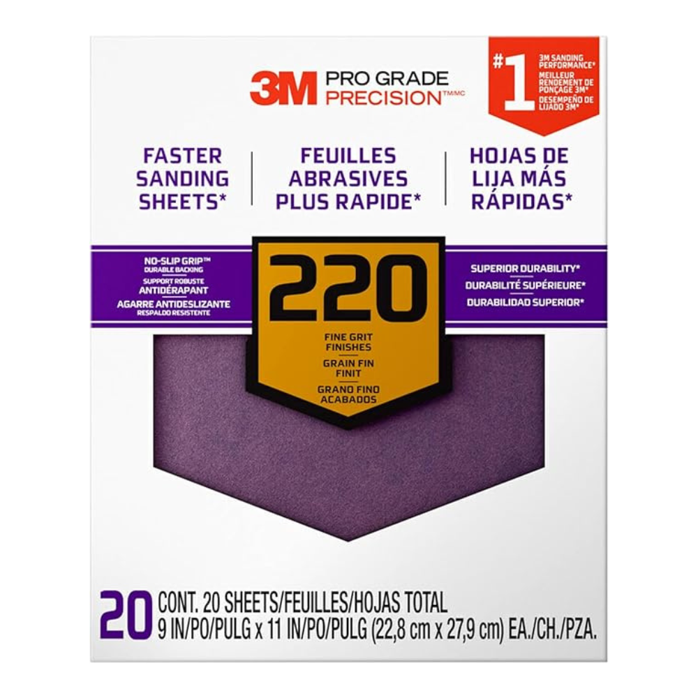 3M Advanced Sandpaper, 20 Sheets