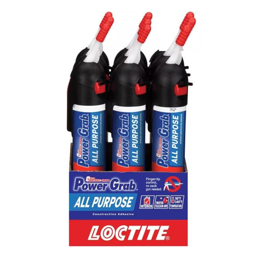 Loctite Power Grab Express All Purpose Adhesive, Dispenser 6-Pack Case